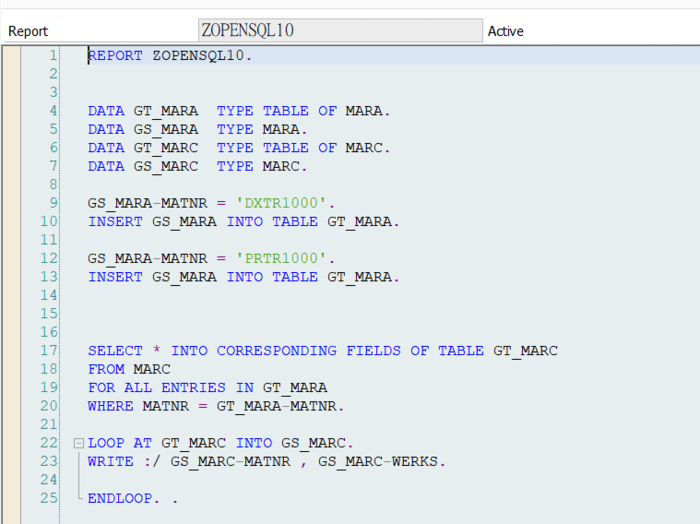 OPEN SQL(10) FOR ALL ENTRIES :: gm